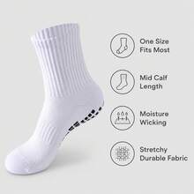 1/3/6 Pairs Non-Slip Football Socks With Grip Dots, Shock-Absorbing, Wear-Resistant, Thickened, Breathable Sports Football Socks - Multicolor - View 7