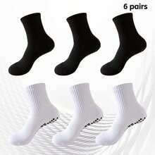 1/3/6 Pairs Non-Slip Football Socks With Grip Dots, Shock-Absorbing, Wear-Resistant, Thickened, Breathable Sports Football Socks - Multicolor - View 11