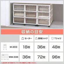 たくさん収納できる衣装ケース 日本製 押入れ収納ケース キャスター付き中身の見えるクリアケース 引き出し収納ケース【組立式】【色 ホワイト】 【型番 WM - 306】 【幅74×奥行70×高さ62. 5cm】 - M-303(幅37*奥行70*高さ62.5cm) - チェックする 4