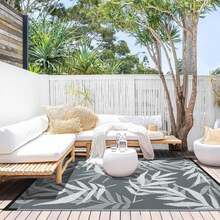 EDIMENS Large Outdoor Rug, Outdoor Mat Anti-Slip Carpet, Garden Rugs UV Resistant Garden Mat For Patio, Easy Cleaning Patio Rug For Camping, Deck, Beach, Picnic - C - View 8