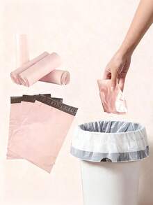 Sacs de récupération de serviettes hygiéniques portables, pochette de collecte de déchets de grande capacité pour tampons et serviettes, rouge à lèvres, pinceaux, pièces de monnaie, petits objets, sac de rangement multifonction, sacs poubelle pour serviettes hygiéniques, utilisation de toilettes extérieures, sacs à vomi, essentiels de voyage, essentiels de règles - Multicolore - Voir 2