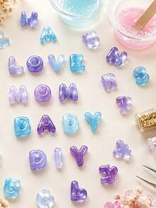 26 Letter Resin Silicone Mold DIY Epoxy Resin Handmade Mold Keychain Pendant Jewelry Making Accessories - Multicolor - View 6