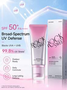 ROCK SWEET Whitening Sunscreen Primer SPF50+ - 2-In-1 Daily Protection, Suitable For Commuting And Sun Protection - White - View 5