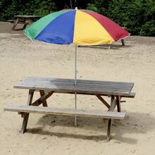 Colorful Large-Size Outdoor Sun Umbrella, Beach Camping Sun Umbrella, Portable Sun Umbrella For Courtyards And Balconies. - A - View 3