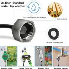 30 Meter / 98 Feet Outdoor Misting Cooling System With 30 Anti-Rust Brass Mist Spray Nozzles, Multi-Functional Water Mister Cooling Set, Ideal Summer Gear For Backyard, Garden, Greenhouse, Pool And Porch Leisure - A - View 8