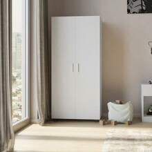 Kids 2-Door Wardrobe - Black - View 6