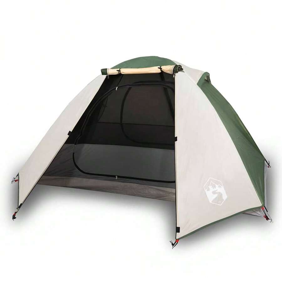 2 Person Green Polyester Dome Tent 220x133x113cm Camping Tent Sleeping Cabin Water Resistant Fabric Ventilation Window Night Picnic Festival Travel Nature Beach Holiday Forest Weekend Trip Outdoor Backpacking - C - View 1