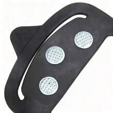 1 paire de couvre-chaussures antidérapants simples à 8 dents pour l'extérieur, portables pour l'escalade professionnelle, antidérapants sur la glace et la neige, la randonnée, l'alpinisme en extérieur - Noir - Voir 5