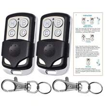 Remote Control Keychain, 4 Universal Wireless Plastic Cloning Keychains For Car Garage Doors, 433MHz, Garage Door Remote Control, 433MHz Universal Wireless Remote Keychain With Sliding Key Cover For Door Opener - Black - View 6