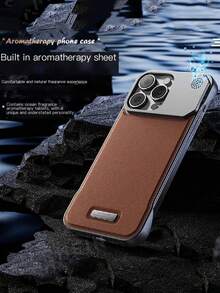 1pc Premium Fashion Leather Phone Case Frameless Protection Compatible With IPhone 17 Pro Max/17/17 Pro/16/15/14/13/12/11 Full Coverage Anti-Drop Protective Cover - Brown - View 2
