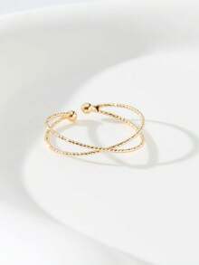 Minimalist Open Toe Ring For Women, Suitable For Daily Wear - Gold 3 - View 2