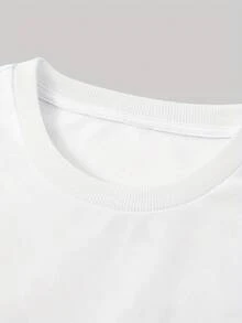 It Features A Breathable And Comfortable Design, A Slightly Dropped Shoulder Style, And A Round Neck Made Of Breathable Polyester Fiber. - 白色 - 查看 4