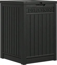 YITAHOME 51 Gallon Resin Package Delivery Box Outside, Storage Box With Lockable Secure, Resin Deck Box Porch, Curbside(Black) - Brown - View 11
