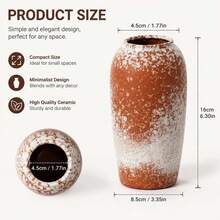 Jingdezhen New Chinese Style Wabi-Sabi Ceramic Vase Decor, Distressed Antique Rough Pottery Vase For Entryway, TV Cabinet - Porcelain Vase - View 12
