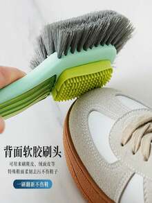 360° No-Blind Spot Shoe Brush, Multi-Faceted Cleaning Brush, Long-Handled Soft-Bristled Household Shoe Cleaning Brush - Multicolor - View 5