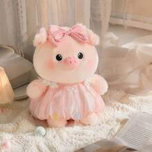 7.87-Inch/11.81-Inch Cute Piggy Plush Toy – Super Soft And Skin-Friendly. Anime-Style Plush Toy; Squeaky Toy; Suitable As A Desk Accessory, Room Decoration, Or Cuddly Toy For Children. - Multicolor - View 7