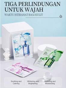 Masker Wajah Penyeimbang Kelembapan, Masker Ekstrak Tumbuhan Konsentrasi Tinggi, Hidrasi Mendalam & Perbaikan untuk Kulit Kasar, Menenangkan Kemerahan, Perawatan Kulit Kecantikan Korea, Cocok untuk Semua Jenis Kulit - gaya - View 4