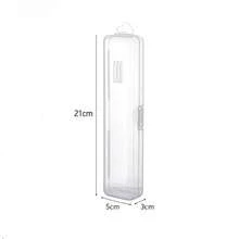 1pc Transparent Portable Toothbrush & Toothpaste Storage Box, Leak-Proof Travel Toothbrush Holder, Compact Multifunctional, Suitable For Bathroom, Camping, Business Travel, Makeup Brushes, Toothbrushes And Other Essentials - Clear - View 5