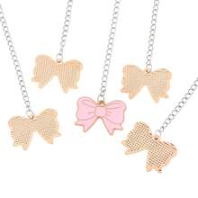 Kawaii Pink Bow Popsicle Shaped Metal Bookmarks, Fantasy Romance Reader Printed Stainless Steel Page Marker With Decorative Bow Chain, Cute Literary Souvenir For Teen Girls - Square - View 4