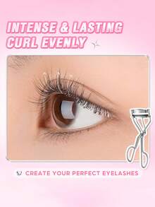 Rizador de pestañas PINKFLASH, con efecto de rizo duradero de 24 horas, da forma perfecta a las pestañas sin dañarlas, realza el volumen de las pestañas. Adecuado para maquillaje diario, looks de fiesta y estilo Y2K, regalo ideal para el Día de San Valentín y Año Nuevo. T18 - Plateado - Ver 7