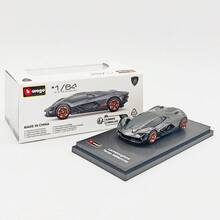 Burago 1:64  Terzo Millennio / Countach Alloy Die-Cast Car Model 2-Piece Set, Collectible Miniature Display Ornament - Multicolor - View 8