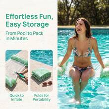 4-In-1 Multifunctional Inflatable Water Hammock, Water Pool Floating Hammock Suitable For Adult Pool, Beach And Other Water Activities, Multifunctional PVC Pool Float, Lounge Chair And Drifting Function, Perfect For Travel And Home Swimming Pool - Multicolor - View 4
