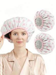 2pcs Heating Cap, For Deep Conditioning, For Home And Salon Use, Hair Dye And Hot Oil Treatment Tool - Multicolor - View 1