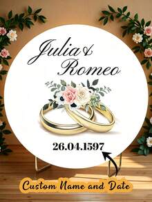 Fondo redondo personalizable (soporte no incluido), patrón/logo/texto imprimible, duradero, adecuado para bodas, fiestas de cumpleaños, bautizos, accesorios de cabina fotográfica y decoración de fiestas, diseño redondo moderno, textura suave, fondo redondo - Multicolor - Ver 5