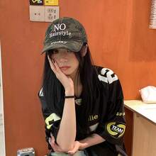1pc New Korean Style Personalized Letter Camouflage Embroidered Baseball Cap, Small Face Effect, Fashion Casual Versatile Streetwear Cap For Women - Multicolor - View 3