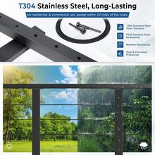 2ft-4ft Complete Set 42" Deck Railing System With Handrail Cuttable, Modular T304 Stainless Steel Black Level Drilled Railing Posts Kit With 1/8" Railing Hardware - 4FT + Level Mount - View 5