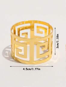 12/6/2/1 buah Cincin Serbet Geometris Berongga Emas, Gesper Serbet Logam Persegi Motif Kunci Yunani Klasik, Dekorasi Meja Minimalis Modern, Cocok untuk Acara Keluarga, Pernikahan, Perjamuan, Pesta, Meja Makan, Dapur Rumah dan Dekorasi Meja Restoran - MultiWarna - View 7