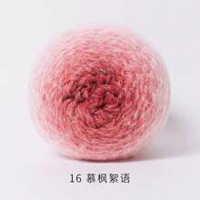 200g/Roll Gradient Color Yarn Ball, 7-Star Carpet Long Plush Yarn, Handmade Crochet Hat Scarf Clothing DIY Craft Material - Multicolor - View 20