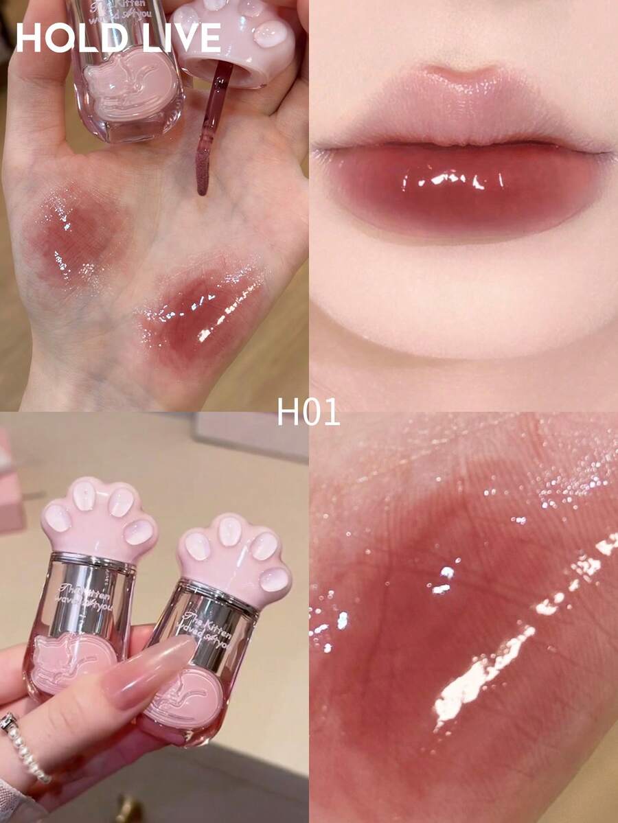 HOLD LIVE Glossy Sheer Lip Gloss Soft Bean Paste Red Brown - H01 - View 1