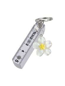 Portable Folding Ruler With Keychain,Cherry Blossom Pendant Ruler Charm,Office Measurement Tools,Cute Bag Charm,Pocket Tape Measure - Multicolor - View 13