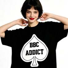 BBC Use Only Black Queen Of Spades QOS Graphics Top Tshirt Sexy Tank Tops Naughty Hotwife Adult Humor Fun Flirtation Streetwear,Summer Tops,Y2k - Black - View 3
