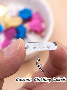 Custom Clothing Labels, Custom Acrylic Decorative Labels, Suitable For Sewing, Handmade, Boutique, Wedding And Birthday Gifts / Luxury DIY Clothing Tags, Decorative Buttons - Multicolor - View 4