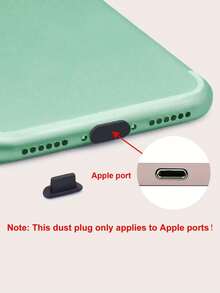 8pcs/Set Cleaning Tools Including Charging Port Brush, Earphone Brush And Dust Removal Sticker, Dustproof Plugs, Compatible With Iphone Cleaner - Black - View 8