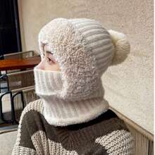 Knitted Hat - Ear Protection, Neck Warmer, Breathable, Moisture-Wicking, Essential For Outdoor Cycling, Suitable For Cold Weather, Halloween, Winter And Autumn Wear. - Multicolor - View 2