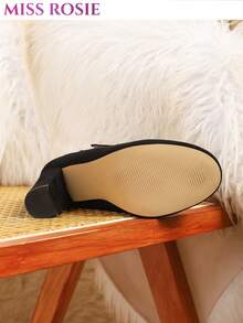 [MISS ROSIE]2026 SS New Arrival: Elegant Women's Mary Jane Heels In Multiple Colors, Round Toe With Single T-Strap. Local Stock Fast Delivery In 3 Day - 黑色 - 查看 7