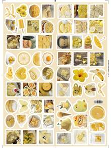 63件暖黃色系美學貼紙－包含檸檬、甜點（蛋糕、蛋捲）、花卉（黃色雛菊、扶桑花）與文具（黃色唱片、蝴蝶結），營造溫暖療癒氛圍，適合裝飾手帳／手機殼／平板 - 黃色 - 查看 11