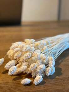 25/50/100Pcs Artificial Gem Grass Flowers, Artificial Plants, Multi-Color Options, Suitable For Bohemian Style Floral Arrangements, Handmade DIY Crafts, Home/Kitchen Decor, Wedding Backdrop, Christmas, Thanksgiving Decoration, Handmade Wreath Making. - White - View 3