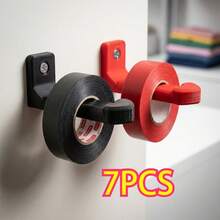 7pcs Sturdy Wall-Mounted Tape Cutter Storage Rack, Corrosion-Resistant Storage Shelf, Reliable Hanging Multi-Function Hook, Suitable For Various Scenarios Including Washi Tape, Workspace, Craft Room, Garage Tool Organization, Kitchen - Tape Dispenser - View 5