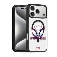 Miniso Marvel Spider-Man 格紋情侶小眾個性化 MagSafe 磁吸充電保護殼，適用 iPhone 17 Pro Max/18 Pro/18 Pro Max/16 Pro/15 Plus/17 Air/14/13/12/16 Pro Max/15 Pro，防震，適用 Apple - 黑色 - 查看 4