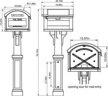 Extra Large Black Plastic Mailbox And Post Kit Durable Weather Resistant Outdoor Mailbox System - A - View 9