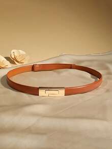2/1pc New High-Quality Women's Belt With Gold Buckle, Multifunctional Belt, Suitable For Dresses, Jeans, And Sweaters - Multicolor - View 8