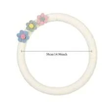1pc Flower Car Anti-Slip Steering Wheel Cover With Inner Ring, Fresh Style Car Accessory - Multicolor - View 5