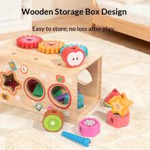 Classification Cognitive Box Children's Geometry Matching Educational Tool Desktop Puzzle Toy 5-In-1 Hand-Eye Coordination Multi-Function Intelligent Cognitive Box Early Childhood Intellectual Development Gift - Multicolor - View 10