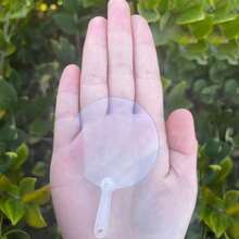 50個 5cm 可愛迷你透明空白扇子，兒童DIY藝術扇，婚禮生日派對小禮品，情侶與朋友禮物，夏季戶外活動度假旅行配件與禮品 - 透明 - 查看 6