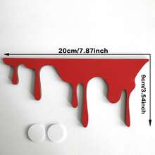 1pc Halloween Door Frame Decor, Scary Horror Style Red Dripping Design Door Corner Decoration, Home Decor Hanging Ornament, Hollow Seasonal Accessory, Suitable For Entry Door, Fireplace, Window, Thanksgiving, Halloween, Hallway, Wall, Holiday Display, Gift - 1 PC-a - View 11