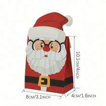 4/8/12pcs 3D Santa Snowman Reindeer Elf Party Box Packs, Xmas Goodie Boxes For Holiday Party Favors, Gift Boxes For Christmas Party Decorations - View 7